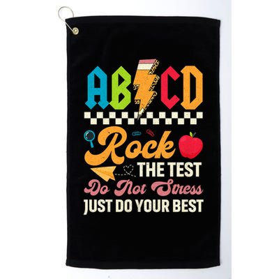 Vintage Testing ABCD Rock The Test Day Teach.ers Student.s Golf Towel