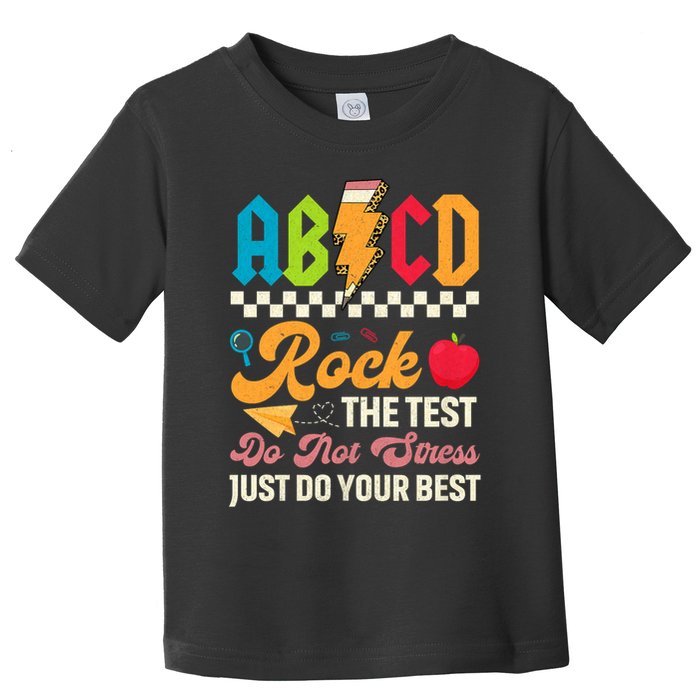 Vintage Testing ABCD Rock The Test Day Teach.ers Student.s Toddler T-Shirt