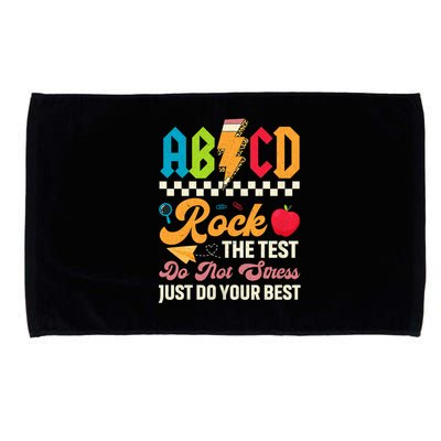 Vintage Testing ABCD Rock The Test Day Teach.ers Student.s Microfiber Hand Towel