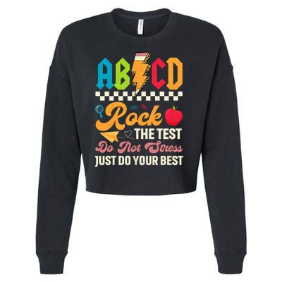 Vintage Testing ABCD Rock The Test Day Teach.ers Student.s Cropped Pullover Crew