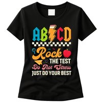 Vintage Testing ABCD Rock The Test Day Teach.ers Student.s Womens T-Shirt