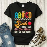 Vintage Testing ABCD Rock The Test Day Teach.ers Student.s Womens T-Shirt