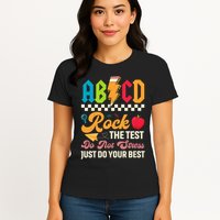 Vintage Testing ABCD Rock The Test Day Teach.ers Student.s Womens T-Shirt