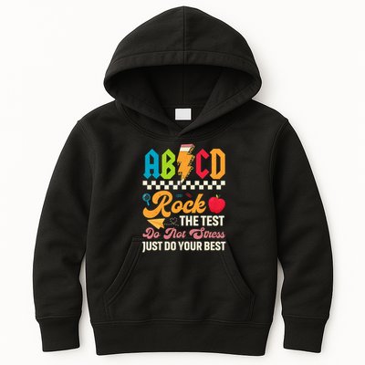 Vintage Testing ABCD Rock The Test Day Teach.ers Student.s Kids Hoodie