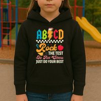 Vintage Testing ABCD Rock The Test Day Teach.ers Student.s Kids Hoodie