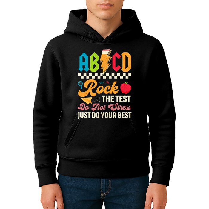 Vintage Testing ABCD Rock The Test Day Teach.ers Student.s Kids Hoodie