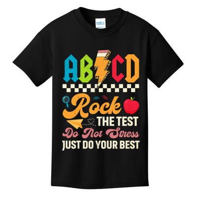 Vintage Testing ABCD Rock The Test Day Teach.ers Student.s Kids T-Shirt