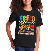 Vintage Testing ABCD Rock The Test Day Teach.ers Student.s Kids T-Shirt