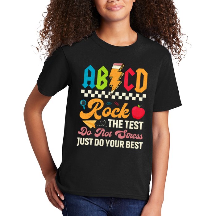 Vintage Testing ABCD Rock The Test Day Teach.ers Student.s Kids T-Shirt