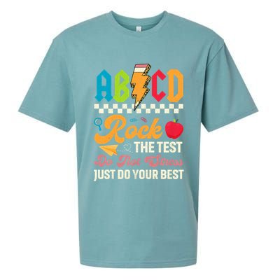 Vintage Testing ABCD Rock The Test Day Teach.ers Student.s Sueded Cloud Jersey T-Shirt