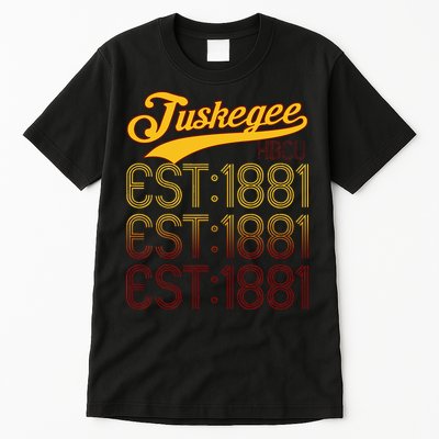 Vintage Tuskegee Al Distressed Maroon Varsity Style Tall T-Shirt