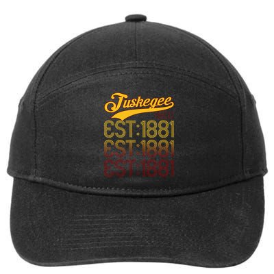 Vintage Tuskegee Al Distressed Maroon Varsity Style 7-Panel Snapback Hat