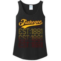 Vintage Tuskegee Al Distressed Maroon Varsity Style Ladies Essential Tank