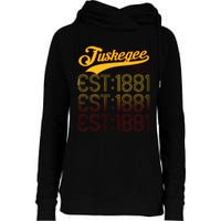 Vintage Tuskegee Al Distressed Maroon Varsity Style Womens Funnel Neck Pullover Hood