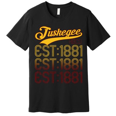 Vintage Tuskegee Al Distressed Maroon Varsity Style Premium T-Shirt
