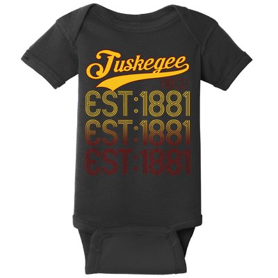 Vintage Tuskegee Al Distressed Maroon Varsity Style Baby Bodysuit