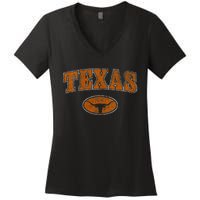 Vintage Texas Austin Style Souvenir Gift Tx Football Women's V-Neck T-Shirt