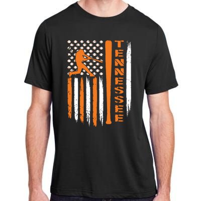 Vintage Tennessee American Us Flag Adult ChromaSoft Performance T-Shirt