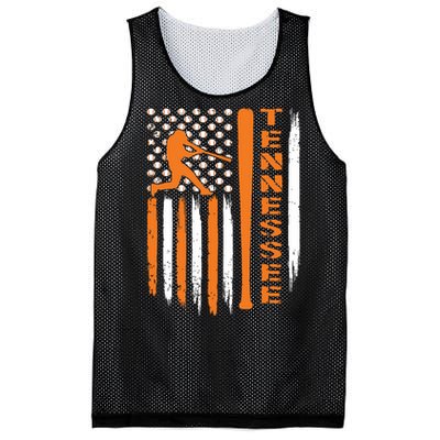 Vintage Tennessee American Us Flag Mesh Reversible Basketball Jersey Tank