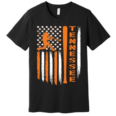 Vintage Tennessee American Us Flag Premium T-Shirt