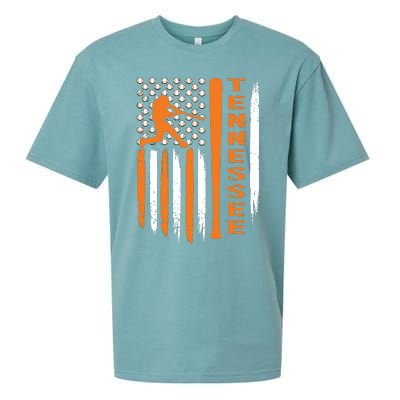 Vintage Tennessee American Us Flag Sueded Cloud Jersey T-Shirt