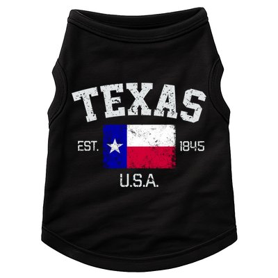 Vintage Texas Austin Est 1845 Souvenir Gift Cute Gift Doggie Tank