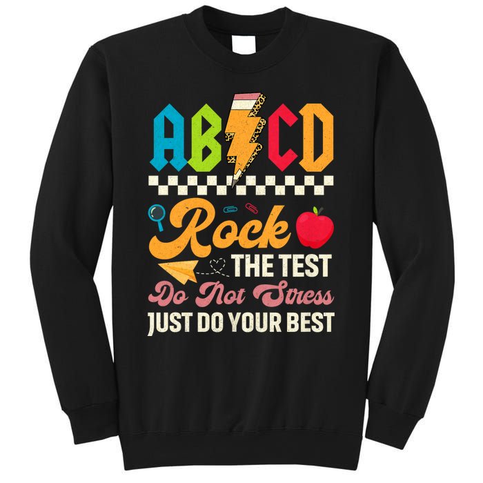 Vintage Testing Abcd Rock The Test Day Teachers Students Sweatshirt