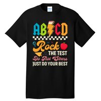 Vintage Testing Abcd Rock The Test Day Teachers Students Tall T-Shirt