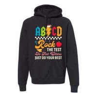 Vintage Testing Abcd Rock The Test Day Teachers Students Premium Hoodie