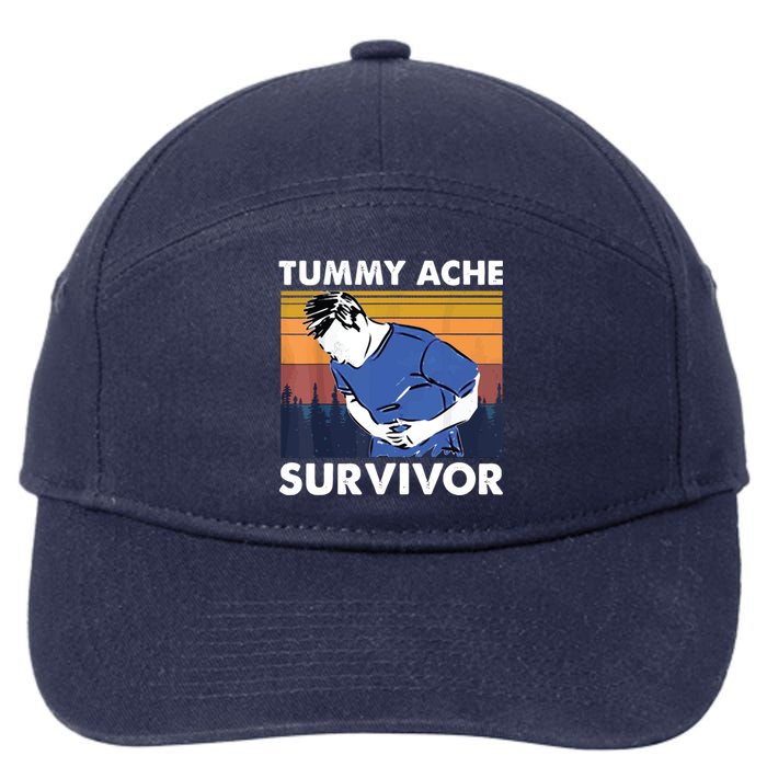 Vintage Tummy Ache Survivor 7-Panel Snapback Hat