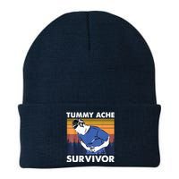 Vintage Tummy Ache Survivor Knit Cap Winter Beanie