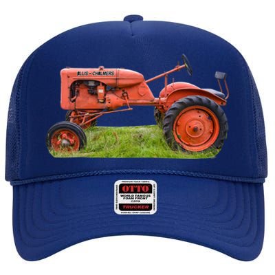 Vintage Tractor Allis Chalmers High Crown Mesh Back Trucker Hat