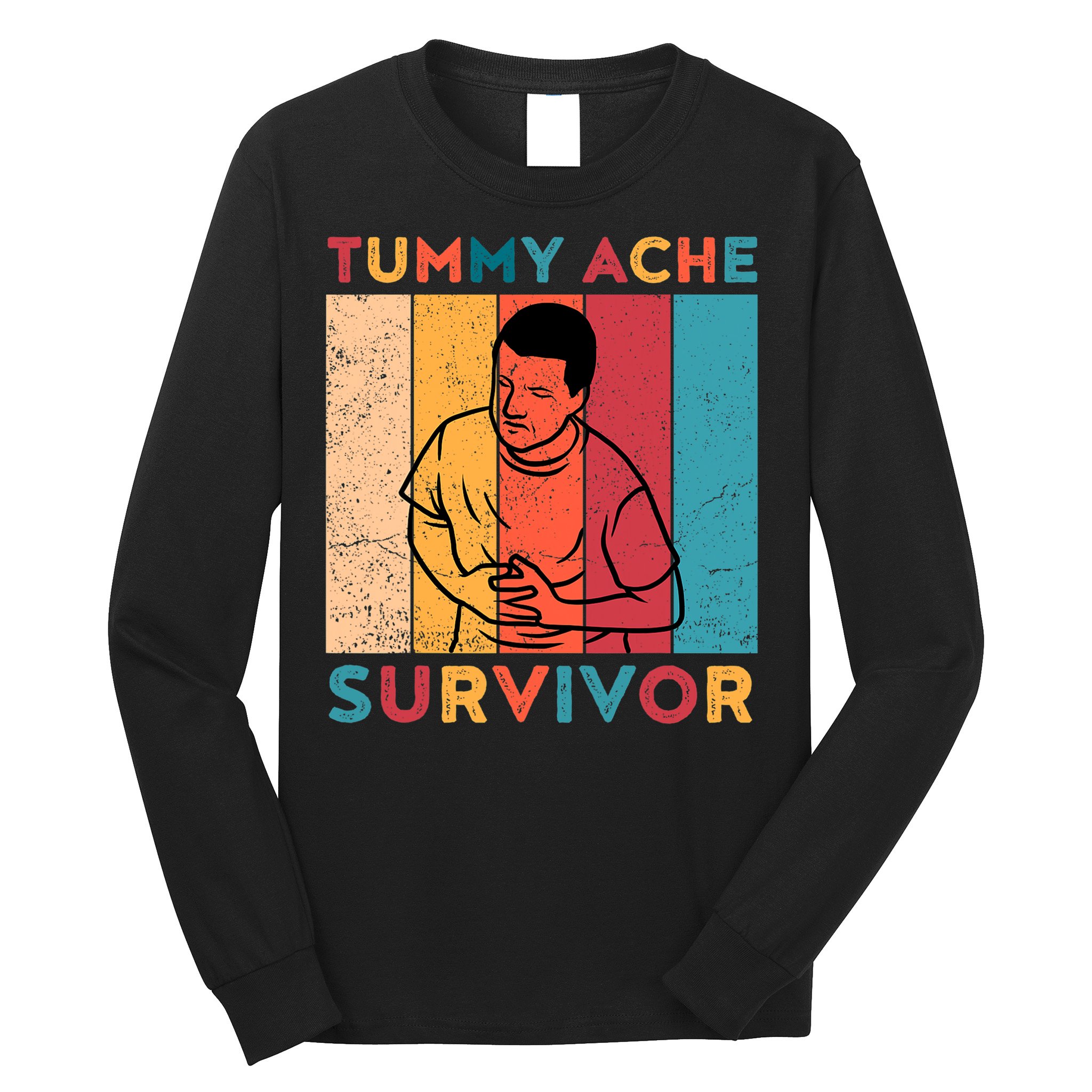 Vintage Tummy Ache Survivor Long Sleeve Shirt