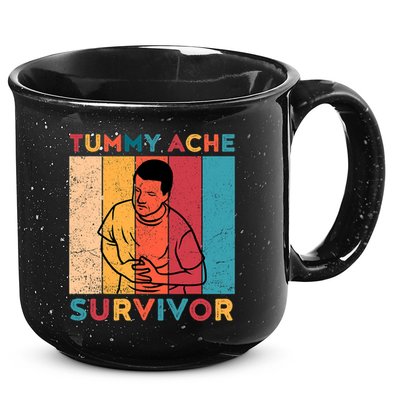 Vintage Tummy Ache Survivor 15oz Campfire Ceramic Mug