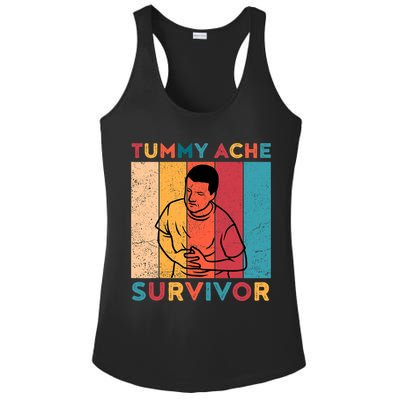 Vintage Tummy Ache Survivor Ladies PosiCharge Competitor Racerback Tank