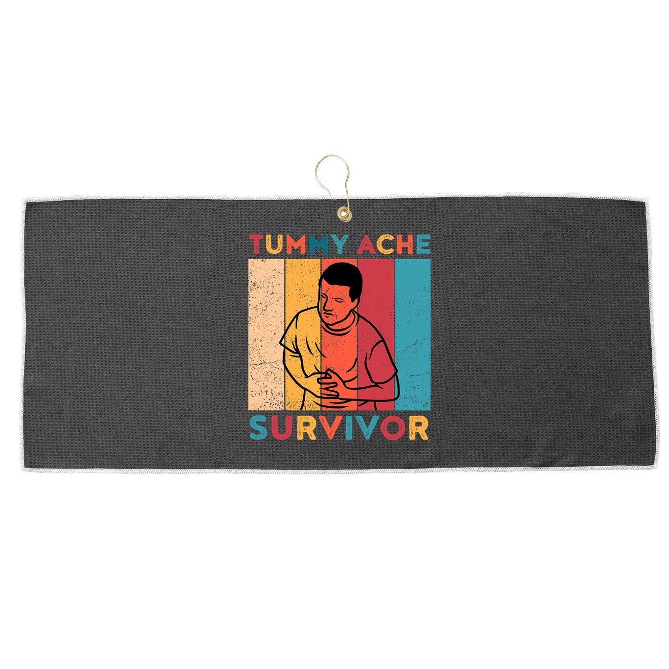Vintage Tummy Ache Survivor Large Microfiber Waffle Golf Towel