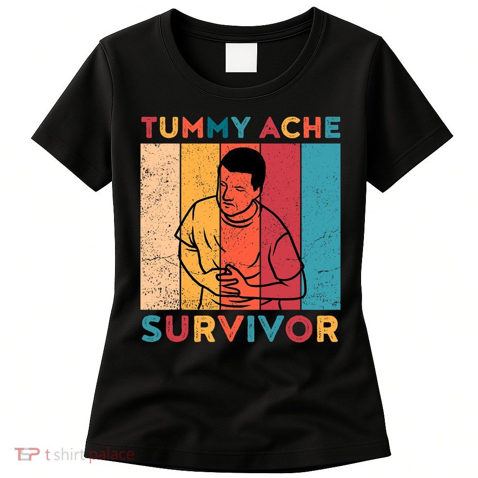 Vintage Tummy Ache Survivor Womens T-Shirt