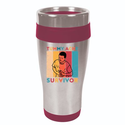 Vintage Tummy Ache Survivor 16oz Travel Tumbler