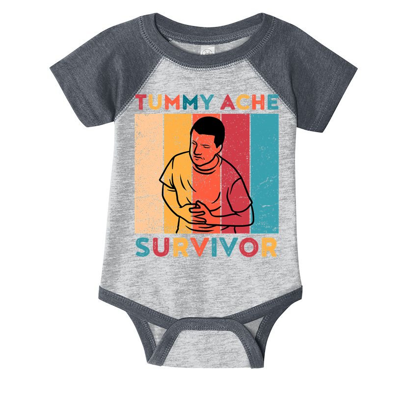 Vintage Tummy Ache Survivor Infant Baby Jersey Bodysuit