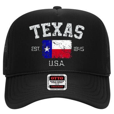 Vintage Texas Austin Est 1845 Souvenir Gift High Crown Mesh Back Trucker Hat