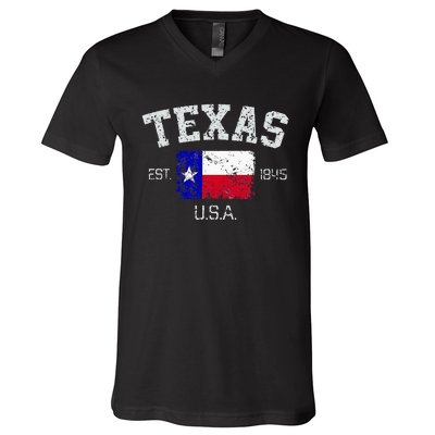 Vintage Texas Austin Est 1845 Souvenir Gift V-Neck T-Shirt