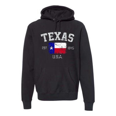 Vintage Texas Austin Est 1845 Souvenir Gift Premium Hoodie