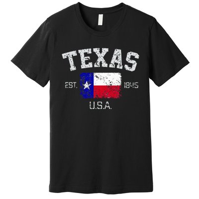 Vintage Texas Austin Est 1845 Souvenir Gift Premium T-Shirt