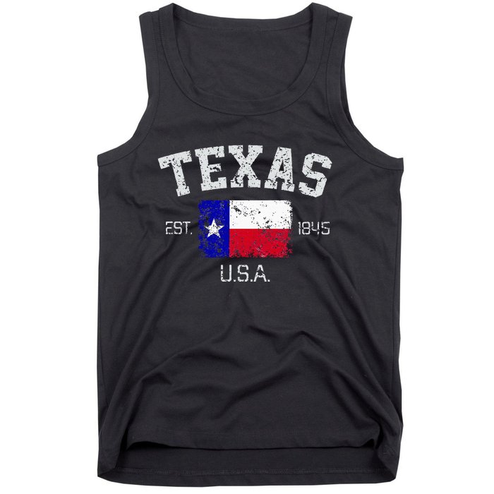 Vintage Texas Austin Est 1845 Souvenir Gift Tank Top