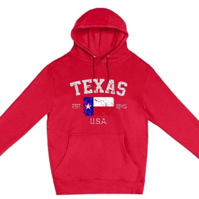 Vintage Texas Austin Est 1845 Souvenir Gift Premium Pullover Hoodie