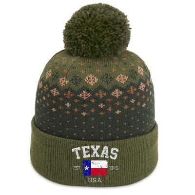 Vintage Texas Austin Est 1845 Souvenir Gift The Baniff Cuffed Pom Beanie