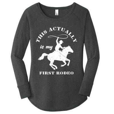 Vintage This Actually Is My First Rodeo Country Life Howdy Women's Perfect Tri Tunic Long Sleeve Shirt