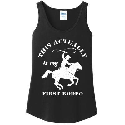 Vintage This Actually Is My First Rodeo Country Life Howdy Ladies Essential Tank