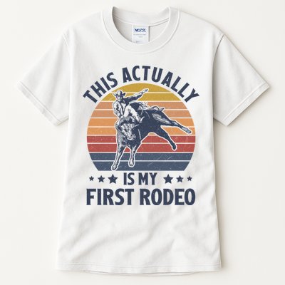 Vintage This Actually Is My First Rodeo Country Life Howdy Tall T-Shirt