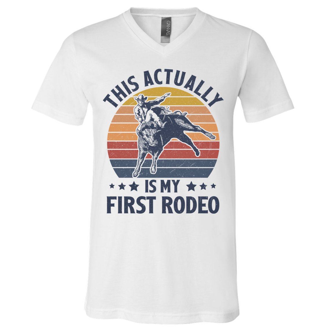 Vintage This Actually Is My First Rodeo Country Life Howdy V-Neck T-Shirt